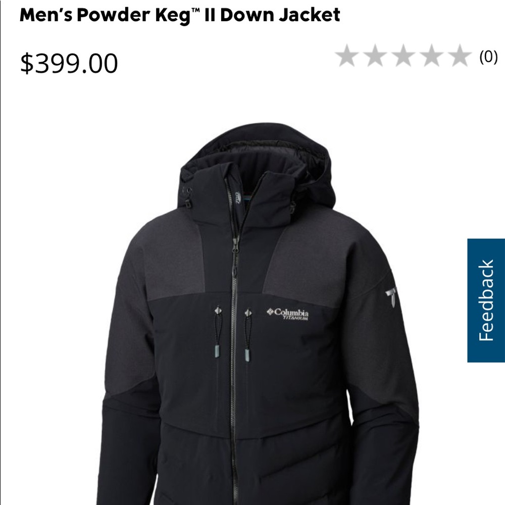 Columbia Mens Powder Keg jacket in green (NWT)